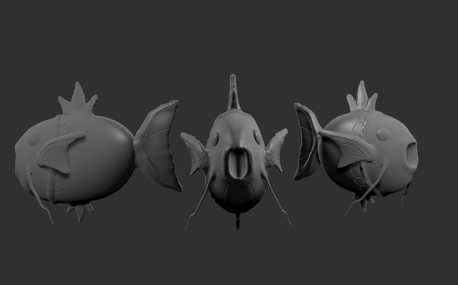 Magikarp Pokemon model made in ZBrush