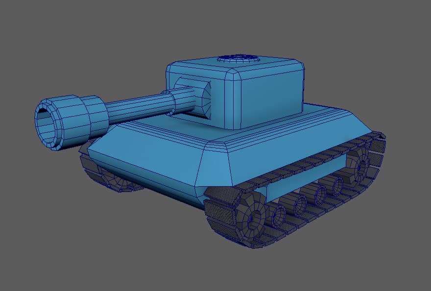 Toy tank model - angle view